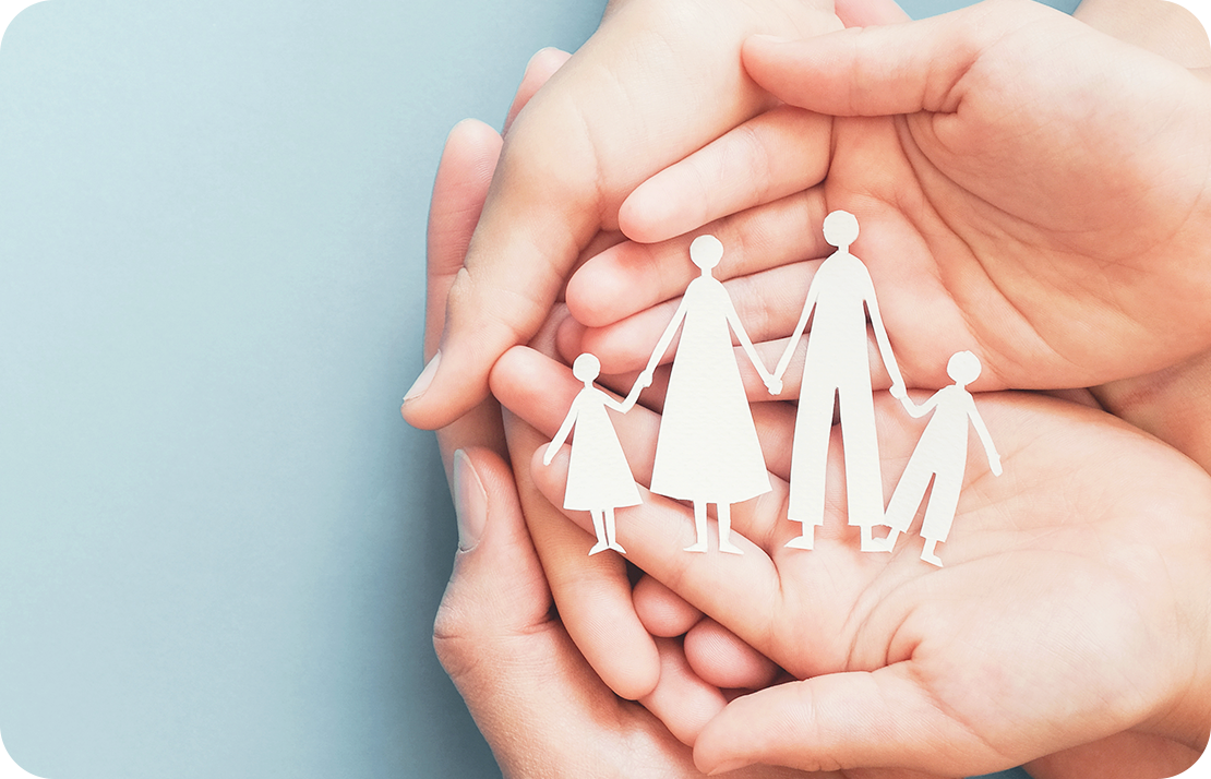 家族に配慮した連絡方法のイメージ